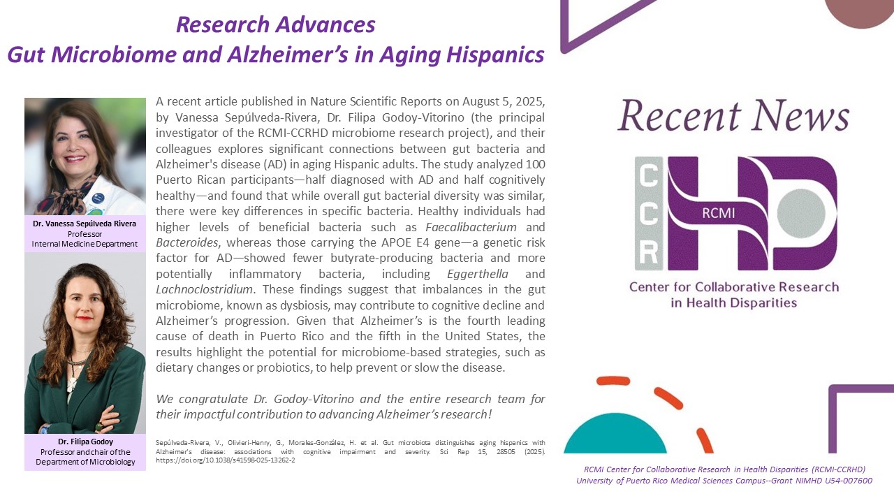 New publication:Gut Microbiome and Alzheimer’s in Aging Hispanics  