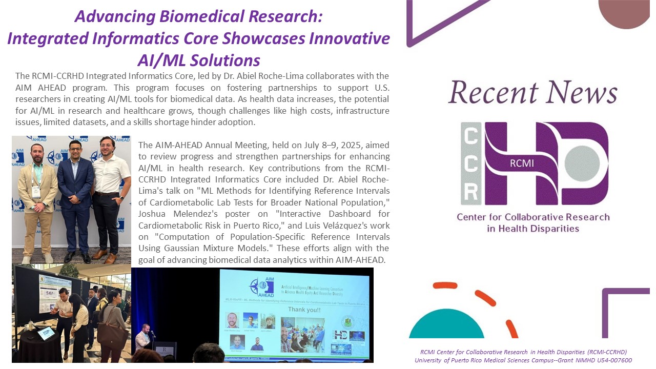 Advancing Biomedical Research: Integrated Informatics Core Showcases Innovative AI/ML Solutions